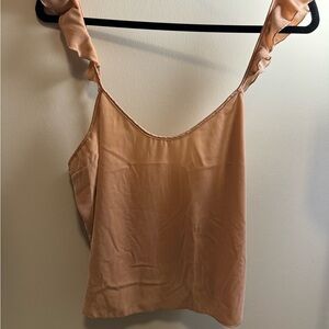 Victoria’s Secret Satin Ruffle Strap Cami Top - Size Medium